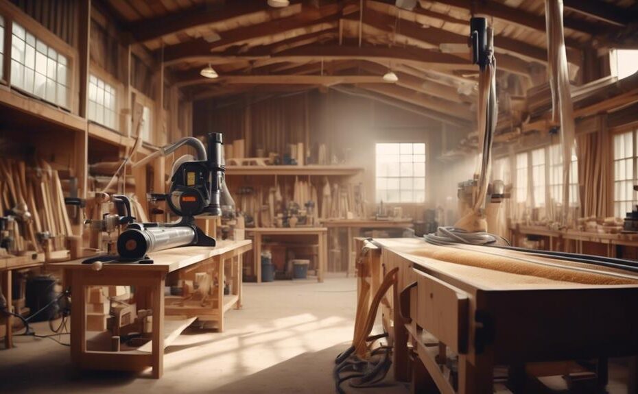 clean woodworking with efficient dust collection