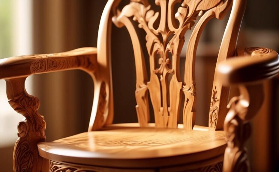 crafting intricate wooden furniture