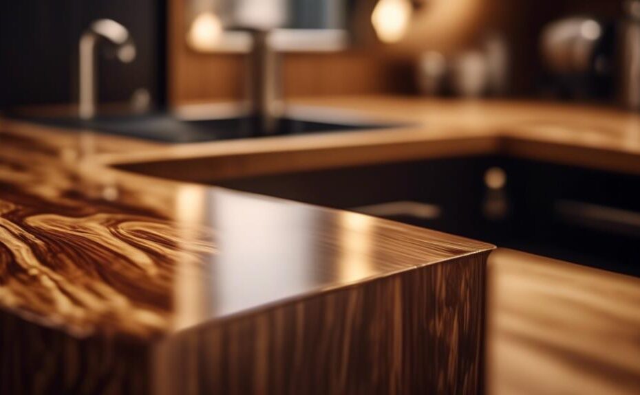 distinctive wood countertop finishes