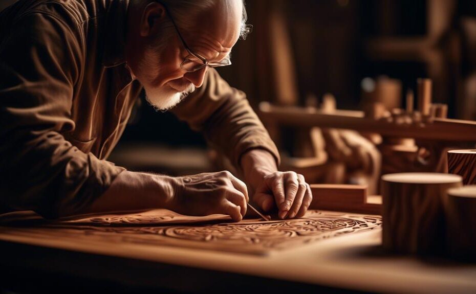 intricate woodworking pattern design