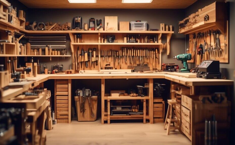 woodworking in a storage unit